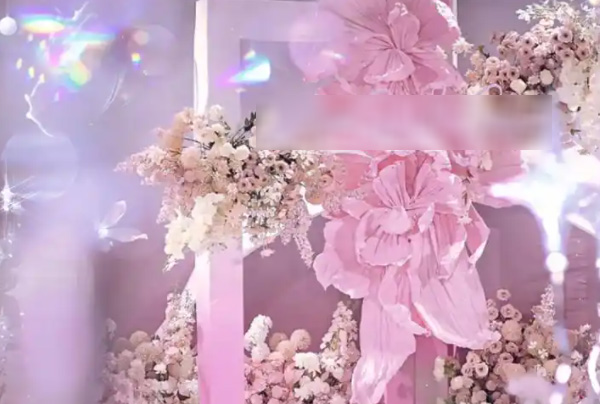 白粉色浪漫水晶婚礼策划